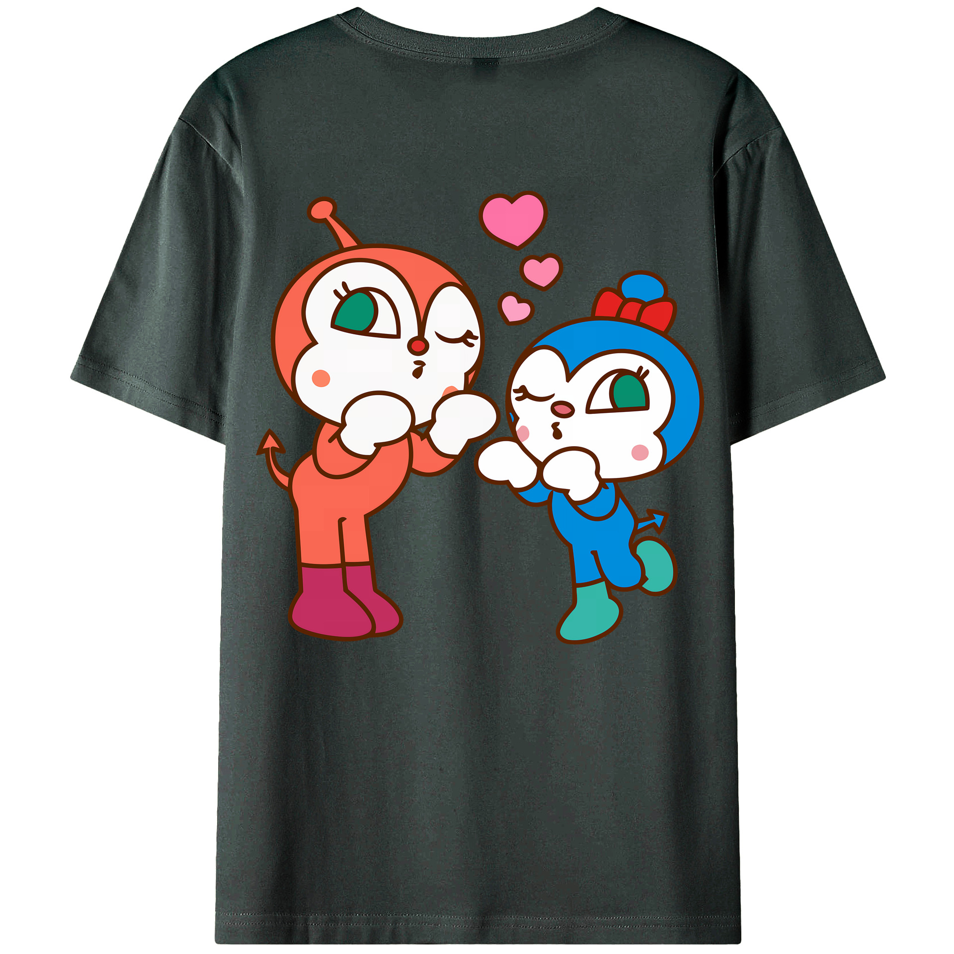 （画像用） アンパンマン Anpanman 綿100％ メンズ半袖Tシャツ（バックプリント） 通気性